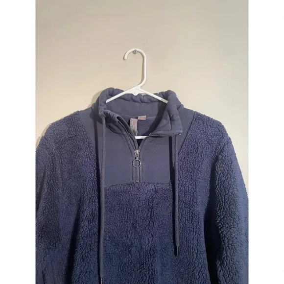 Sweaty Betty Navy Sherpa Quarter Zip Sweatshirt - Picture 2 of 11